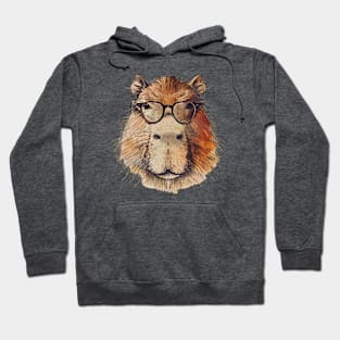 Chill Master with Specs: The Coolest Capybara Around! Hoodie